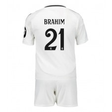 Real Madrid Brahim Diaz #21 Hemmaställ Barn 2024-25 Korta ärmar (+ Korta byxor)